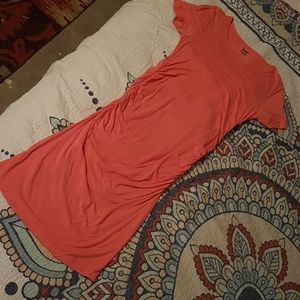 Pink maternity dress